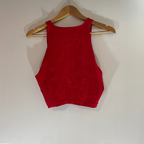 Aritzia TNA Women's Red Cropped Tank Top-Sz L-NEW - Picture 2 of 3